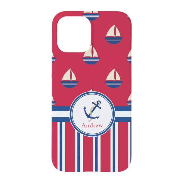 Sail Boats & Stripes iPhone 15 Pro Case - Back