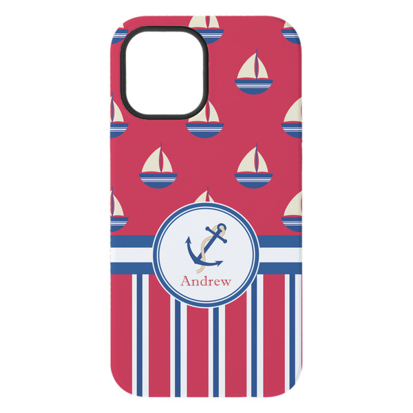 Sail Boats & Stripes iPhone 15 Pro Max Tough Case - Back