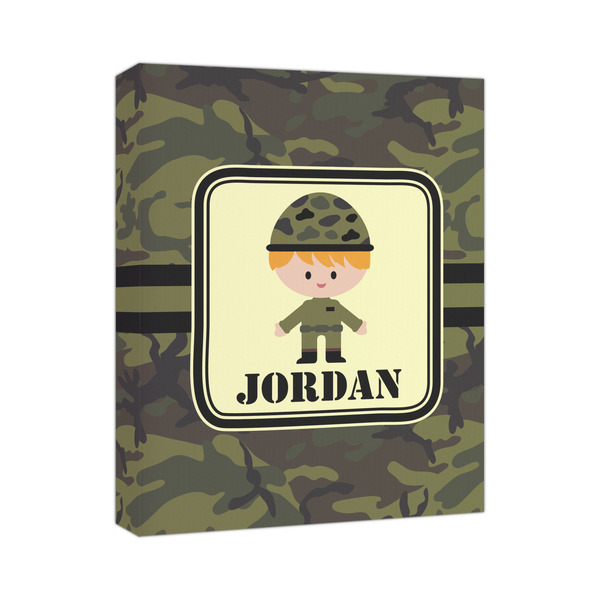 Custom Green Camo Canvas Print (Personalized)