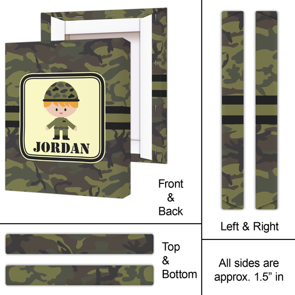 Green Camo 11x14 - Canvas Print - Approval