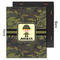 Green Camo 11x14 Wood Print - Front & Back View