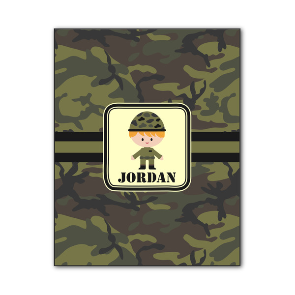 Custom Green Camo Wood Print - 11x14 (Personalized)