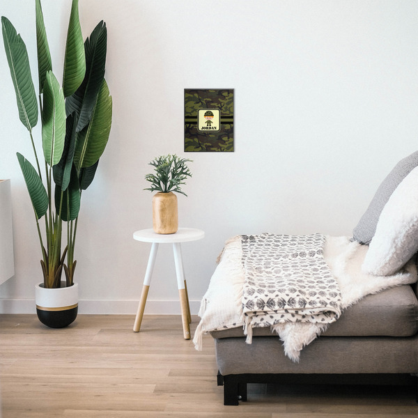 Green Camo 11x14 Wood Print - In Context