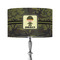 Green Camo 12" Drum Lampshade - ON STAND (Fabric)