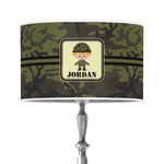 Green Camo 12" Drum Lamp Shade - Poly-film (Personalized)