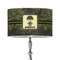 Green Camo 12" Drum Lampshade - ON STAND (Poly Film)