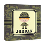 Green Camo Canvas Print - 12x12 (Personalized)