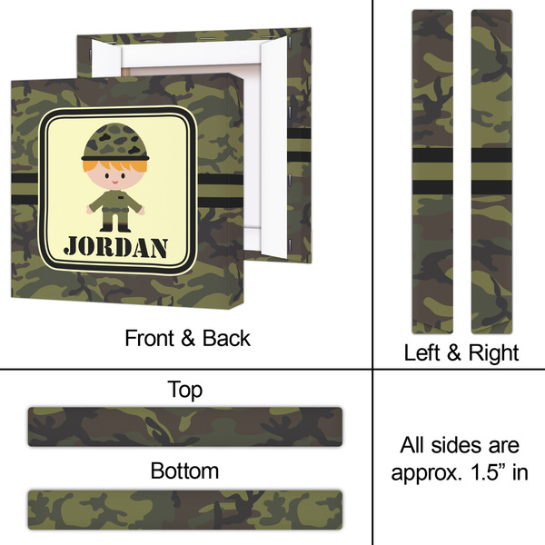 Green Camo 12x12 - Canvas Print - Approval