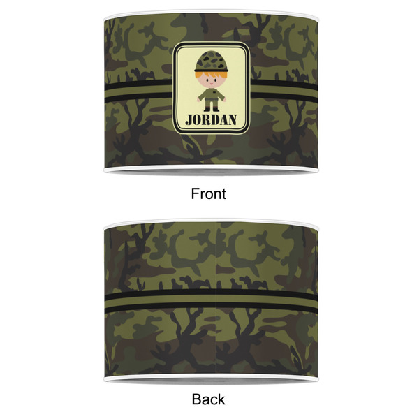 Green Camo 16" Drum Lampshade - APPROVAL (Poly Film)