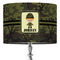 Green Camo 16" Drum Lampshade - ON STAND (Fabric)