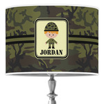 Green Camo Drum Lamp Shade (Personalized)