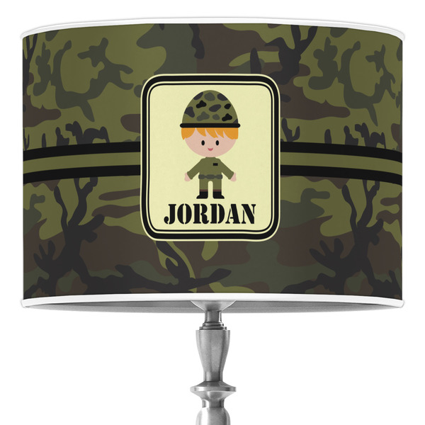 Custom Green Camo Drum Lamp Shade (Personalized)