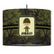 Green Camo Drum Pendant Lamp (Personalized)