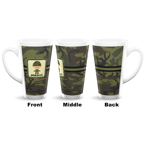 Green Camo 16 Oz Latte Mug - Approval