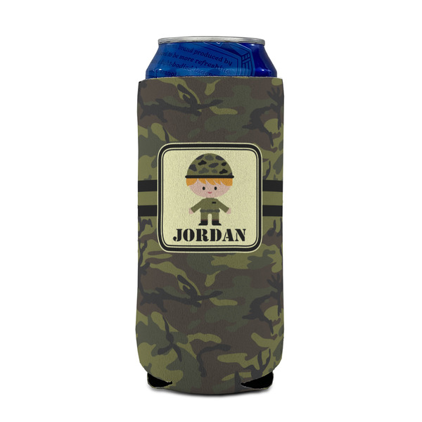 Green Camo 16oz Can Sleeve - FRONT (on can)
