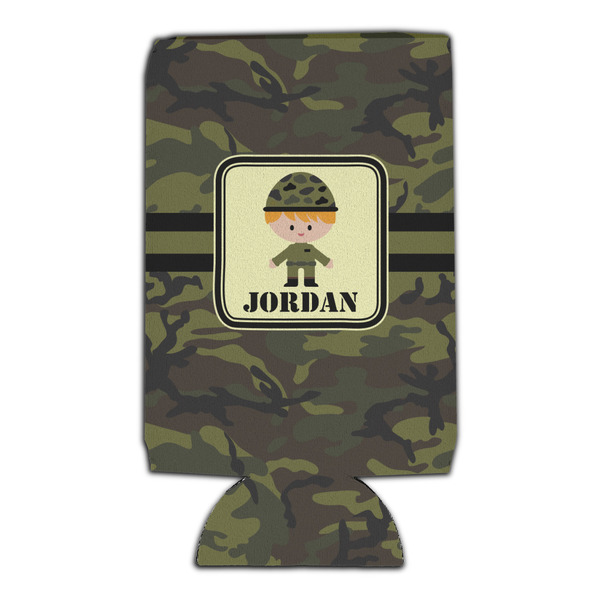 Green Camo 16oz Can Sleeve - Set of 4 - FRONT