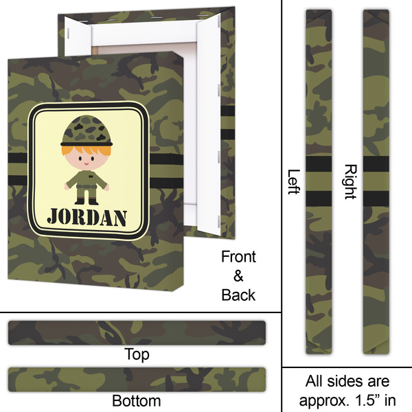 Green Camo 16x20 - Canvas Print - Approval