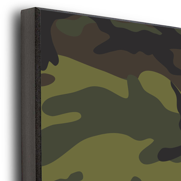 Green Camo 16x20 Wood Print - Closeup