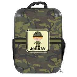 Green Camo Hard Shell Backpack (Personalized)