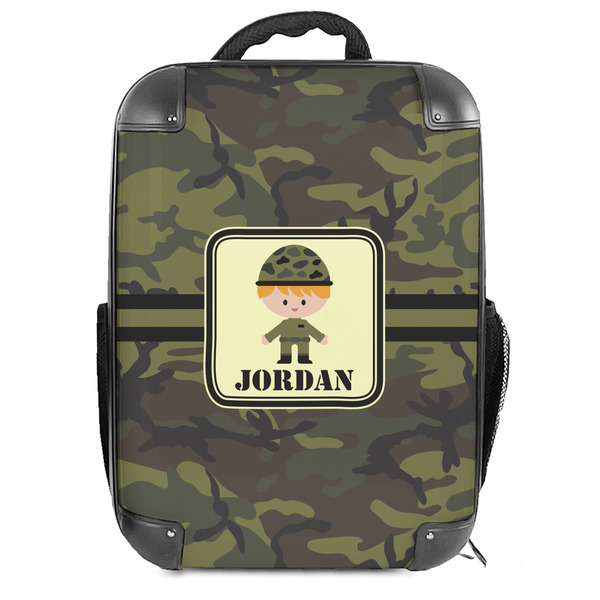 Custom Green Camo Hard Shell Backpack (Personalized)
