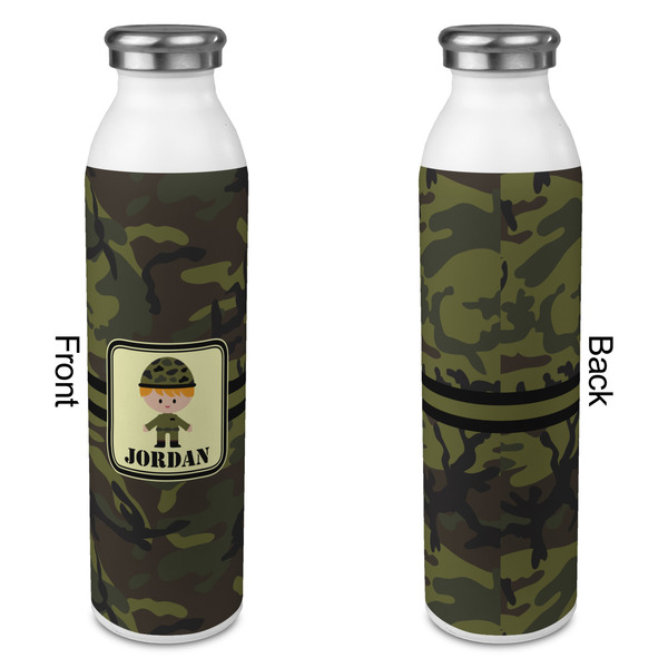 Green Camo 20oz Water Bottles - Full Print - Approval