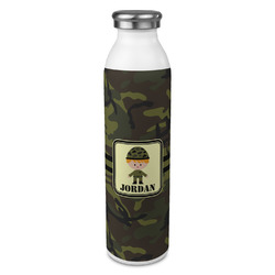 Green Camo 20oz Stainless Steel Water Bottle - Full Print (Personalized)