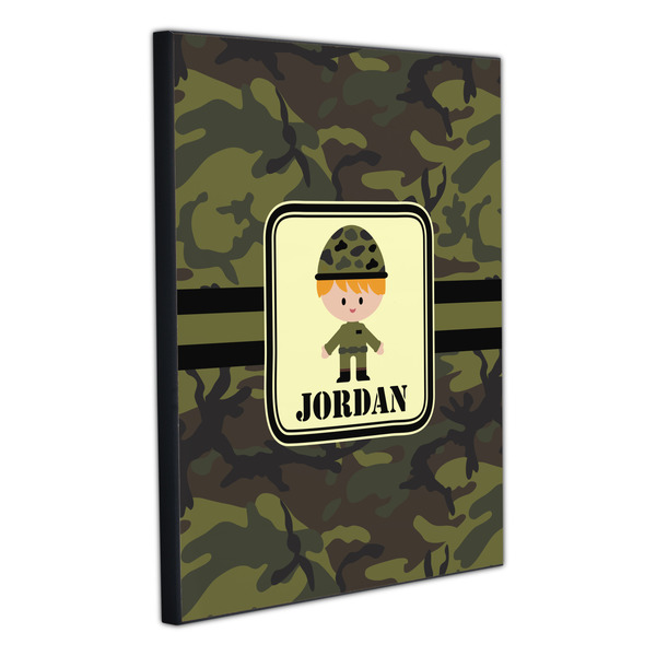 Green Camo 20x24 Wood Print - Angle View