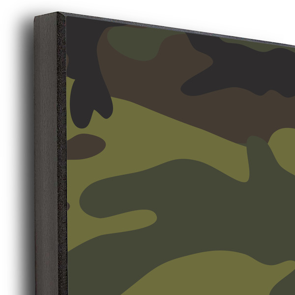 Green Camo 20x24 Wood Print - Closeup