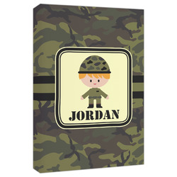 Green Camo Canvas Print - 20x30 (Personalized)