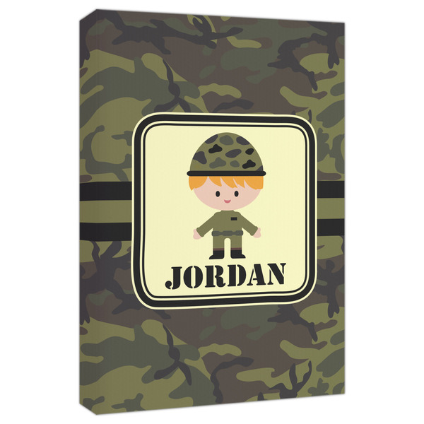 Custom Green Camo Canvas Print - 20x30 (Personalized)