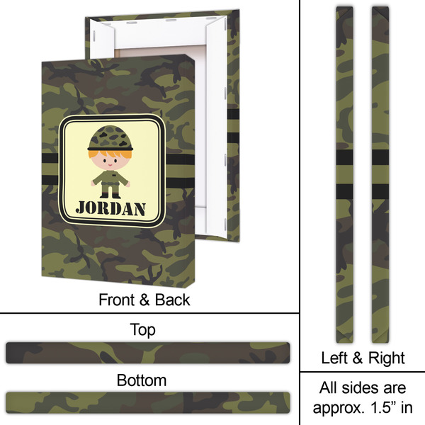 Green Camo 20x30 - Canvas Print - Approval