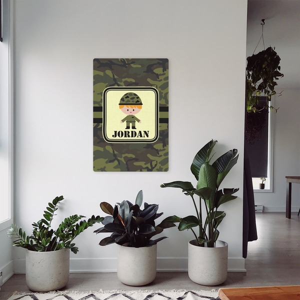 Green Camo 20x30 - Canvas Print - In Context