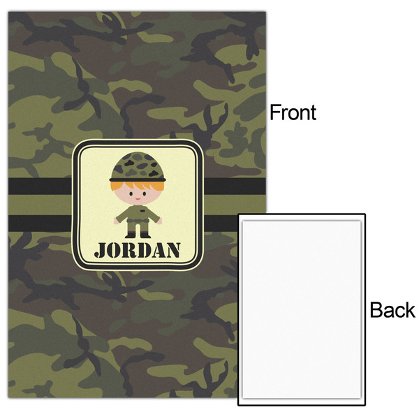 Green Camo 20x30 - Matte Poster - Front & Back