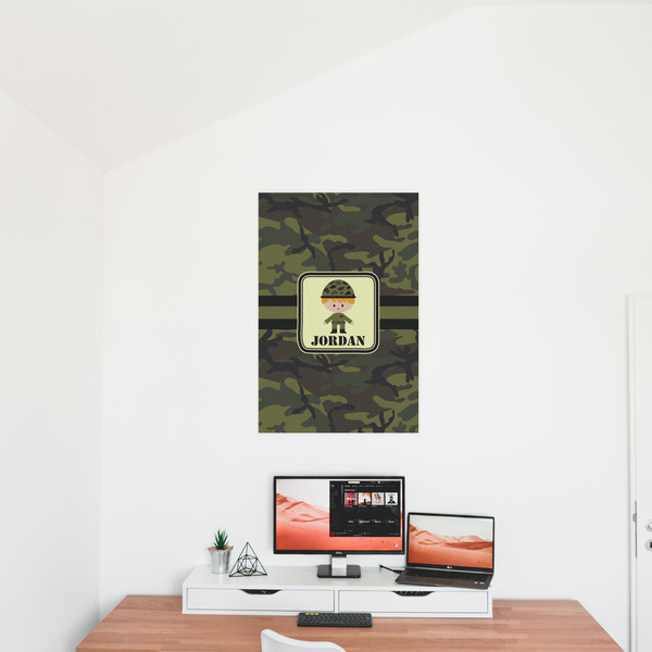 Green Camo 20x30 - Matte Poster - On the Wall