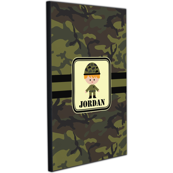 Green Camo 20x30 Wood Print - Angle View