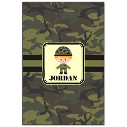 Green Camo Wood Print - 20x30 (Personalized)