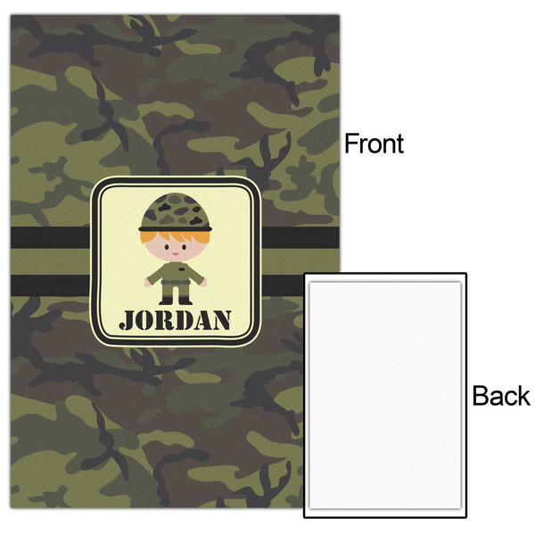 Green Camo 24x36 - Matte Poster - Front & Back