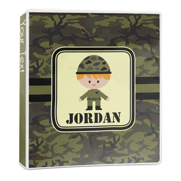 Custom Green Camo 3-Ring Binder - 1 inch (Personalized)