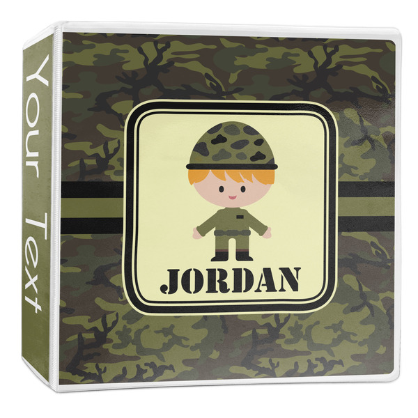 Custom Green Camo 3-Ring Binder - 2 inch (Personalized)