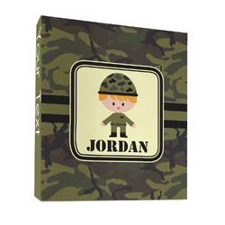 Green Camo 3 Ring Binder - Full Wrap - 1" (Personalized)