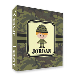 Green Camo 3 Ring Binder - Full Wrap - 2" (Personalized)