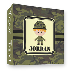 Green Camo 3 Ring Binder - Full Wrap - 3" (Personalized)
