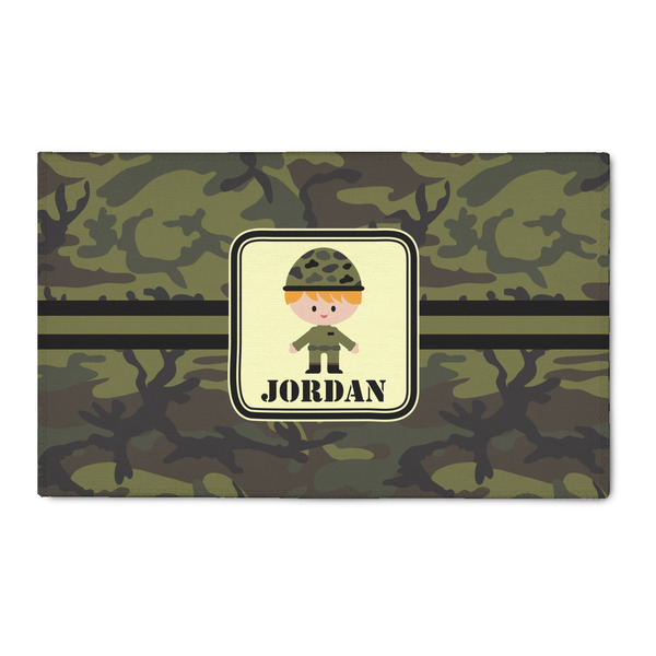 Custom Green Camo 3' x 5' Patio Rug (Personalized)