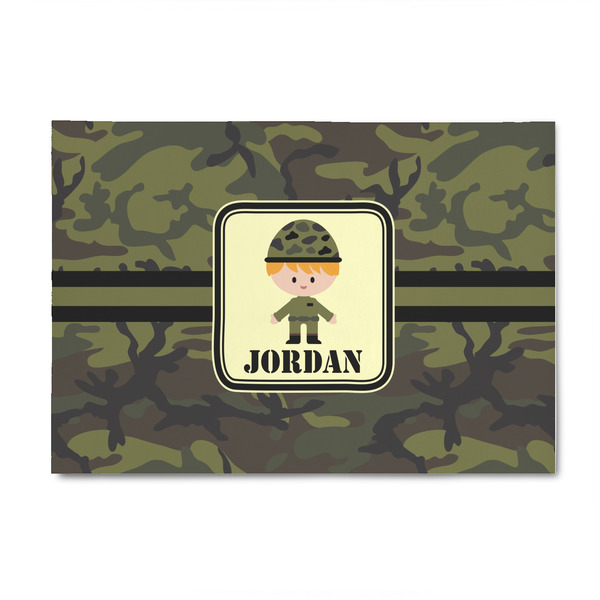 Custom Green Camo 4' x 6' Indoor Area Rug (Personalized)