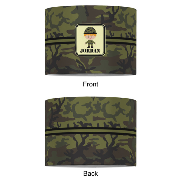 Green Camo 8" Drum Lampshade - APPROVAL (Fabric)