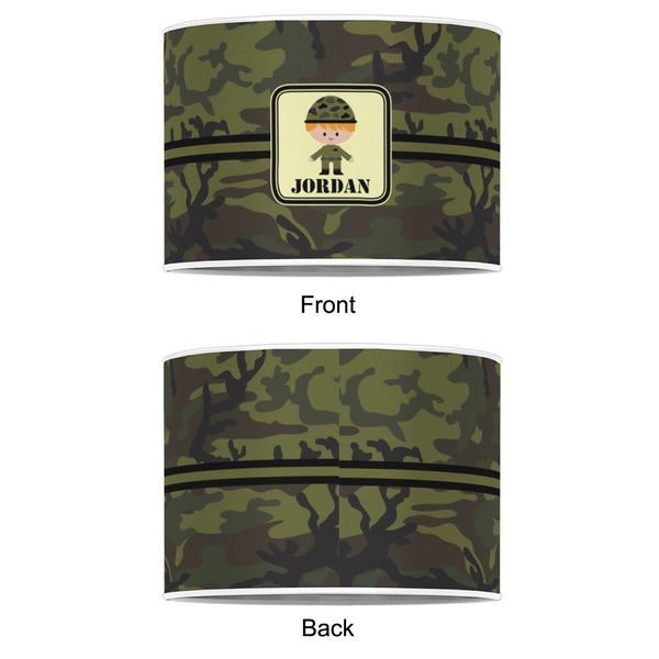Green Camo 8" Drum Lampshade - APPROVAL (Poly Film)