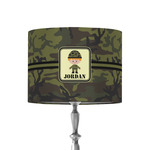 Green Camo 8" Drum Lamp Shade - Fabric (Personalized)