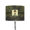 Green Camo 8" Drum Lampshade - ON STAND (Fabric)