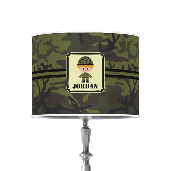 Custom Green Camo 8" Drum Lamp Shade - Poly-film (Personalized)
