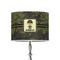 Green Camo 8" Drum Lampshade - ON STAND (Poly Film)